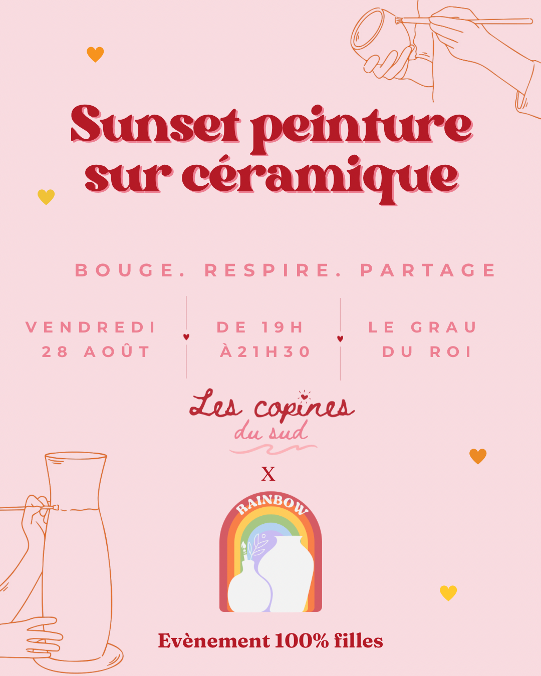 Céramique sunset plage - Grau du Roi