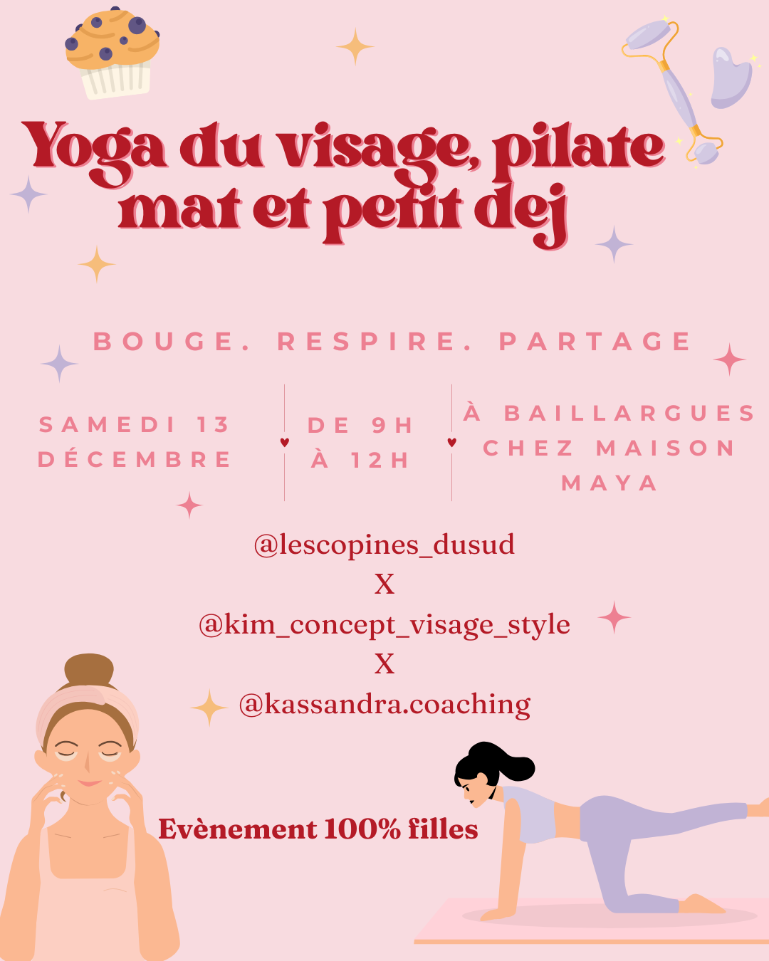 YOGA DU VISAGE, PILATES MAT & PETIT DEJ HEALTHY